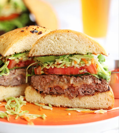 Spicy Cheddar Stuffed Burgers